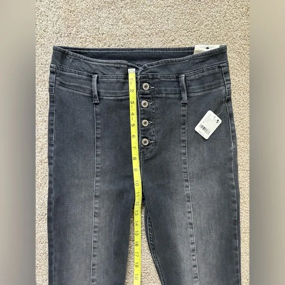 NWT Free People We the Free After Dark Mid Rise Flare Vintage Black Size… - Picture 10 of 14